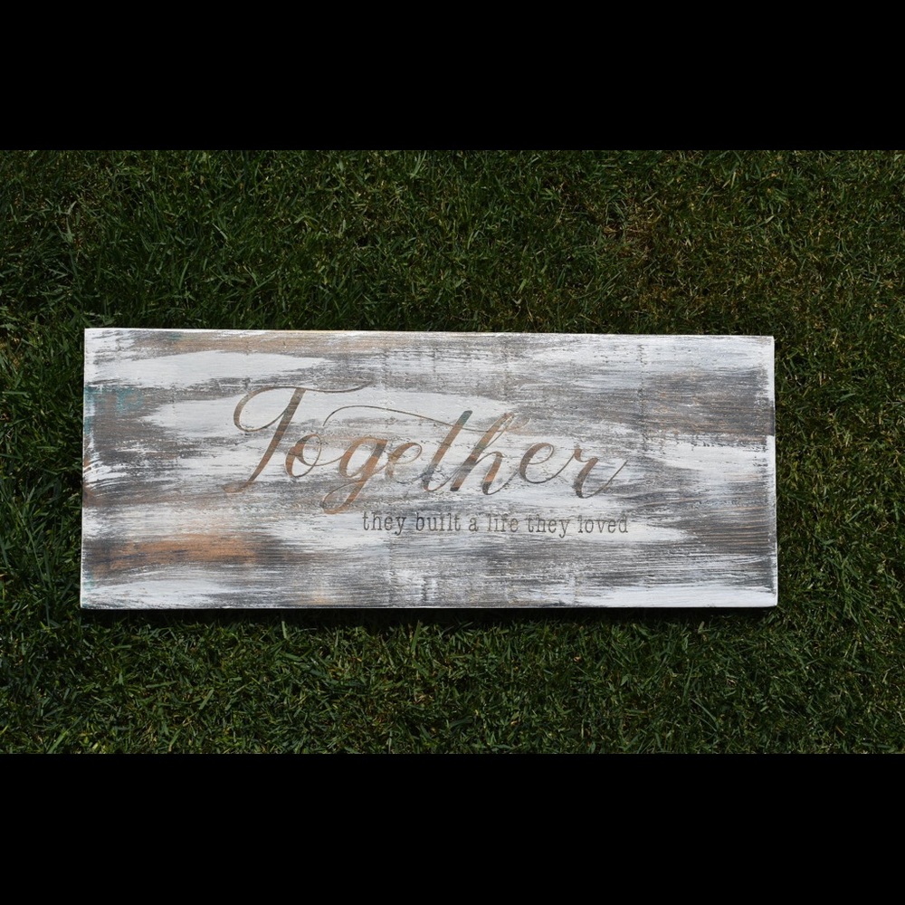 Together handmade wood sign home decor